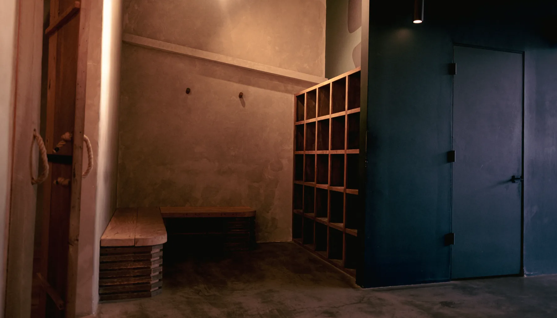 The cubby area inside the REWILD studio